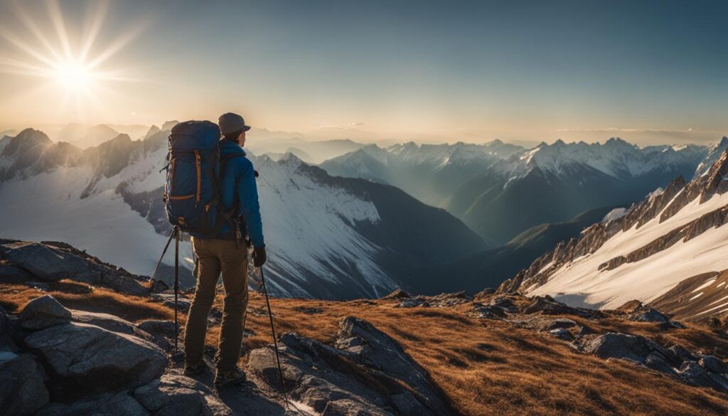 First-time backpacker training for an upcoming hike