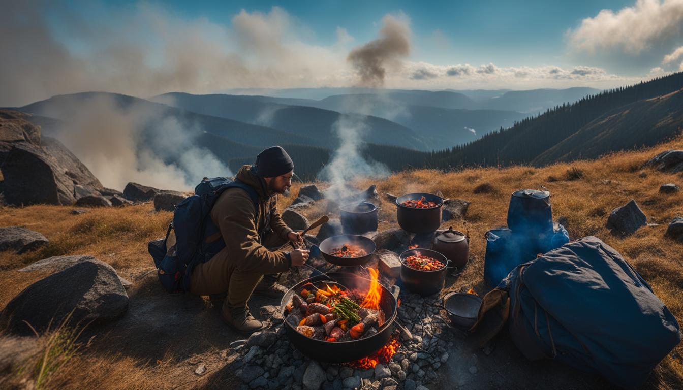 Cooking over a campfire: Backpacking techniques