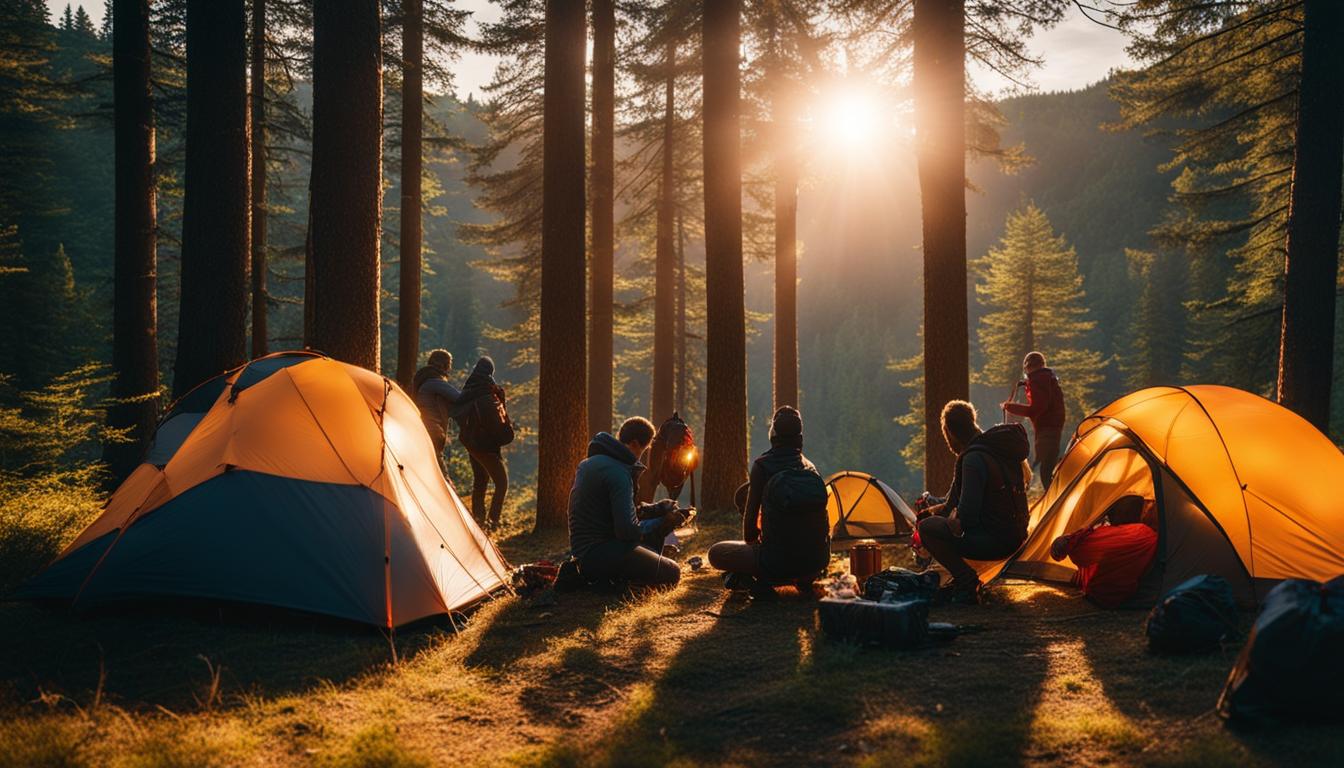 Efficient ways to set up a backpacking camp