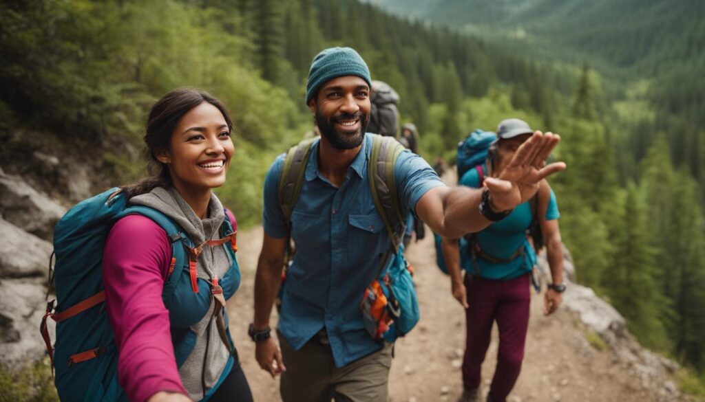 Friendly hiker