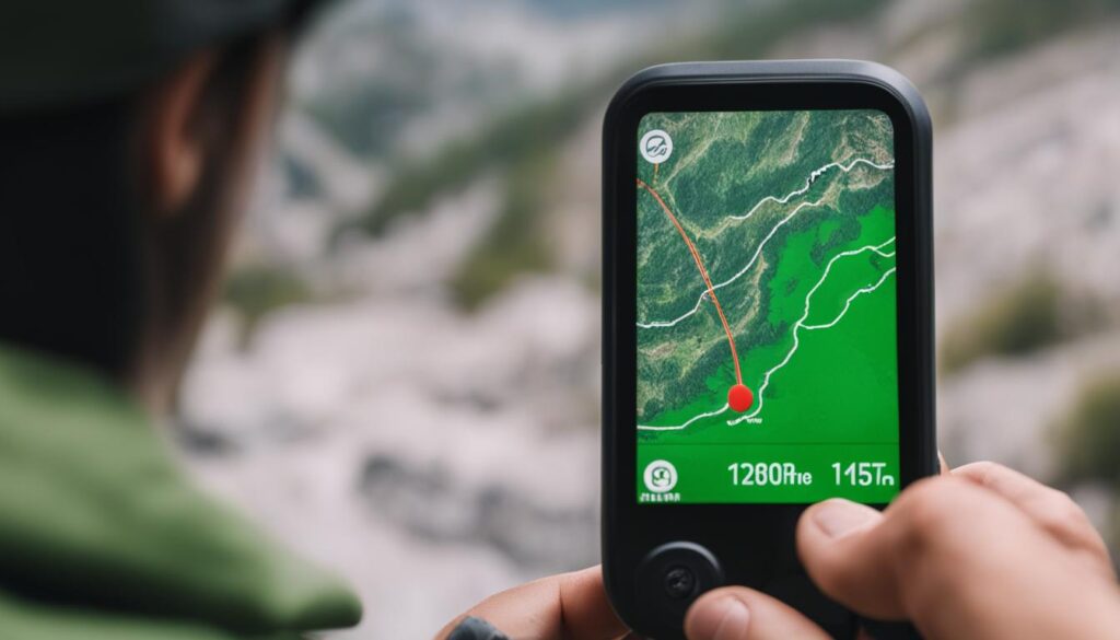 GPS device for backpacking