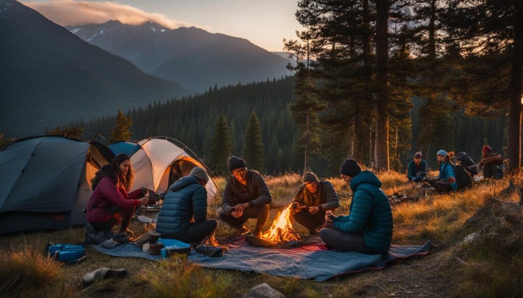 Morning camp routine