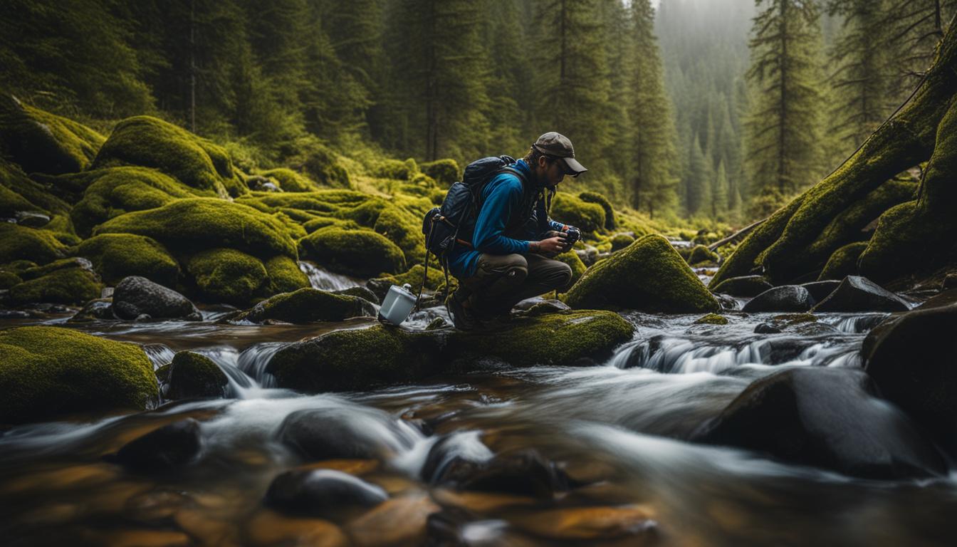 Techniques for water filtration in the wilderness