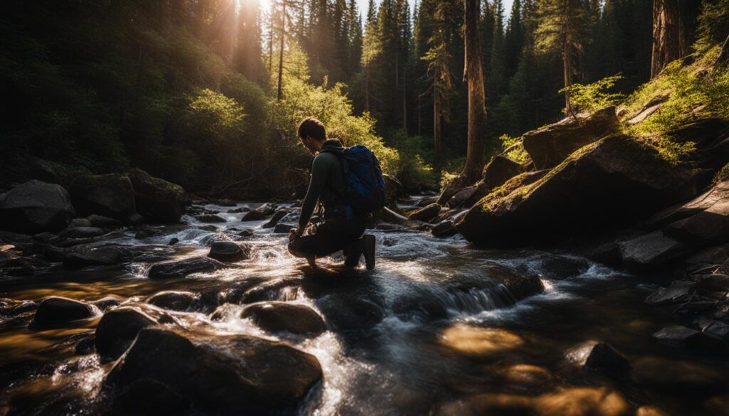 Water supply for backpackers