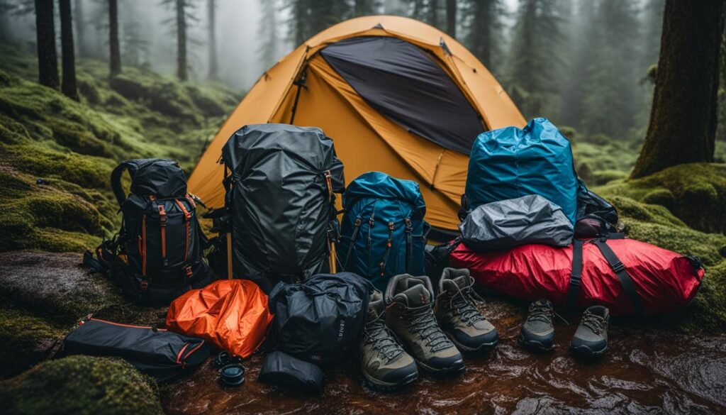 essential gear for backpacking in the rain