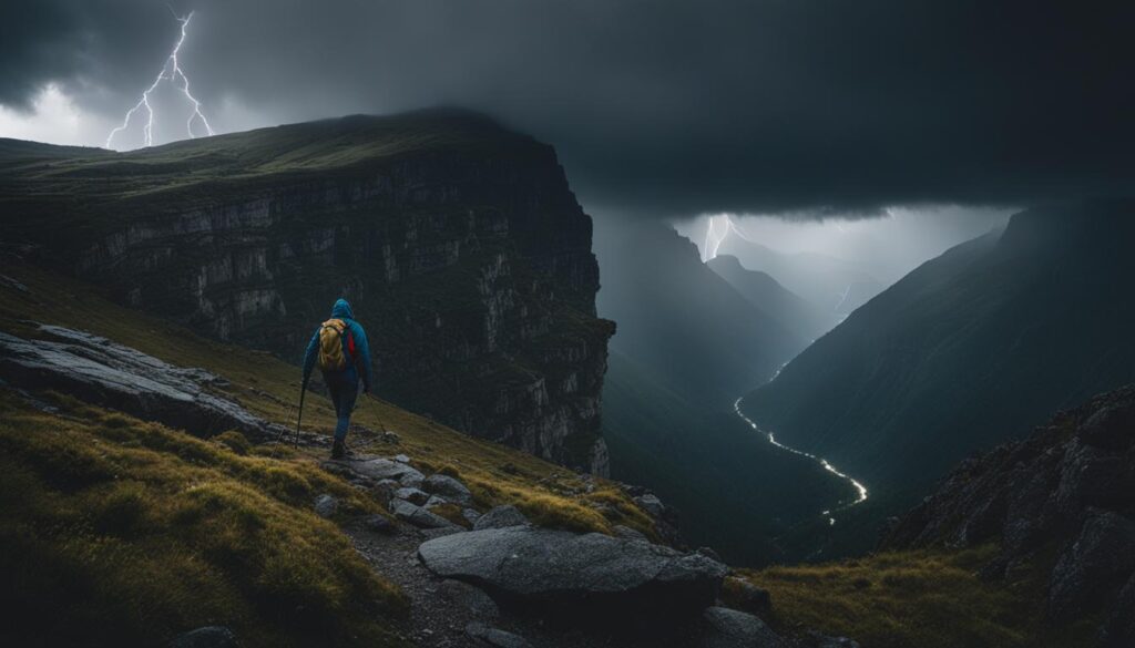 staying safe during thunderstorms while hiking